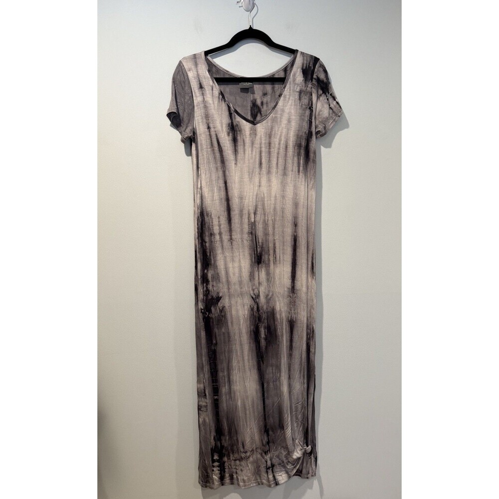 Olivia Rae Tie Dye Maxi Dress Womens Small Soft Stretch Side Slit Beach Indie